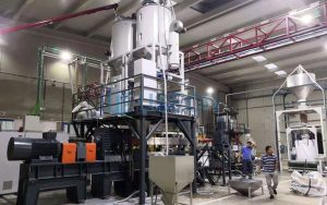 600~700kg/h PET Bottle Flakes Recycling Machine in Spain