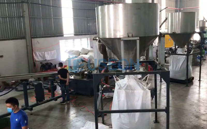 1000~1200kg/h PET Popcorn Recycling Machine in Vietnam