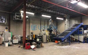 900-1100kg/h PET Bottle Flakes Recycling Line in Canada