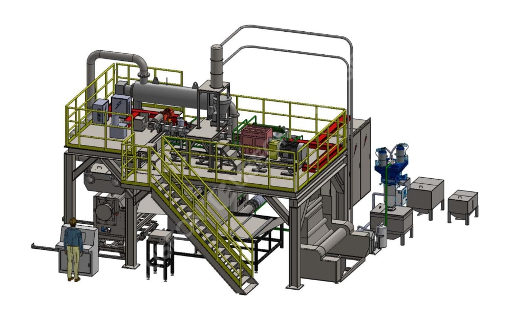 Meltblown Fabric Machine 3D Assembly Drawing