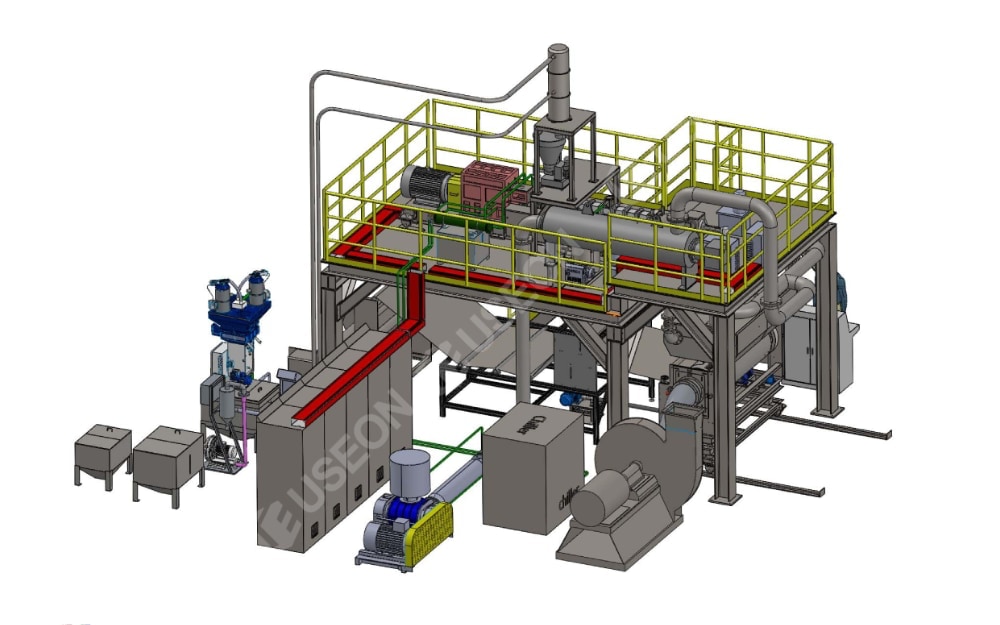 Meltblown Fabric Machine 3D Assembly Drawing